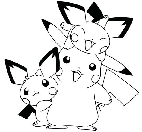 51 Desenhos do Pikachu para colorir